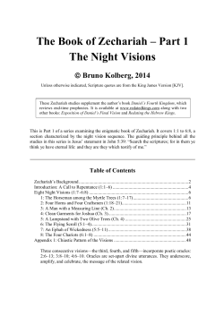 The Book of Zechariah – Part 1 The Night Visions 