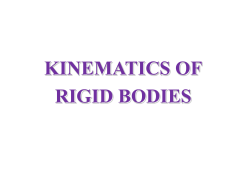 KINEMATICS OF RIGID BODIES