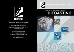 DieCasTing The Brock Metal Company Limited The Brock Metal Company Ltd