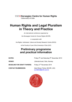 Human Rights and Legal Pluralism in Theory and Practice