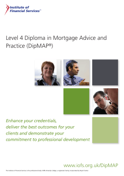 Level 4 Diploma in Mortgage Advice and Practice (DipMAP )