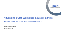 Advancing LGBT Workplace Equality in India Out &amp; Equal Summit November 2014