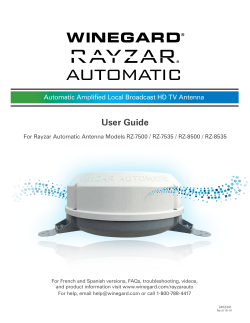 User Guide Automatic Amplified Local Broadcast HD TV Antenna