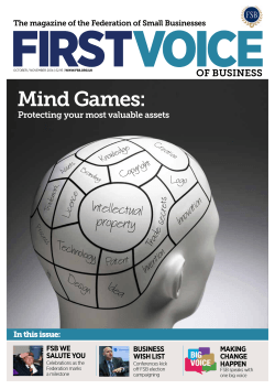 FIRST VOICE Mind Games: OF BUSINESS