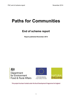 Paths for Communities  End of scheme report P4C end of scheme report