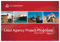 2014 Lead Agency Project Proposals