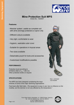 Mine Protection Suit MPS