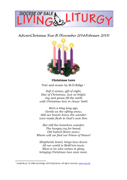 Advent-Christmas Year B (November 2014-February 2015)