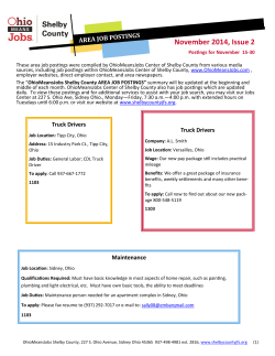November 2014, Issue 2 GS AREA JOB POSTIN