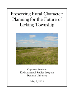 Preserving Rural Character: Planning for the Future of Licking Township