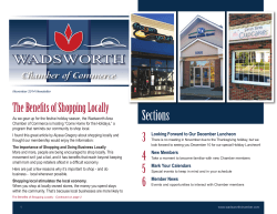 Sections The Benefits of Shopping Locally WADSWORTH Chamber of Commerce