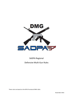 SADPA Regional Defensive Multi-Gun Rules  rules.