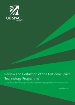 Review and Evaluation of the National Space Technology Programme