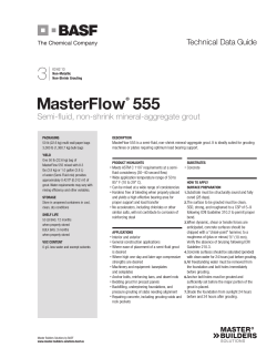 3 MasterFlow 555 Semi-fluid, non-shrink mineral-aggregate grout