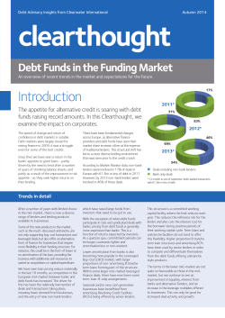clearthought Introduction Debt Funds in the Funding Market