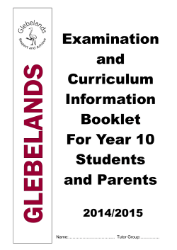 Examination and Curriculum Information