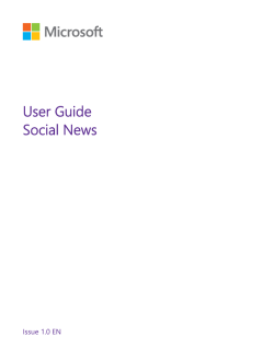 User Guide Social News Issue 1.0 EN