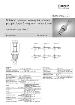Solenoid operated valves pilot operated poppet type 2-way normally closed
