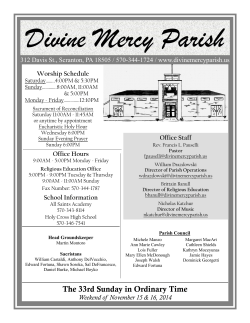 Divine Mercy Parish  Worship Schedule
