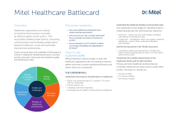 Mitel Healthcare Battlecard Overview Discovery questions