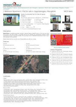 2 Bedroom Apartment / Flat for sale in Jeppinamogaru, Mangalore Pictures Description