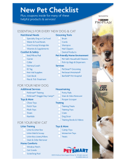 ESSENTIALS FOR EVERY NEW DOG &amp; CAT Nutritional Needs Grooming Tools