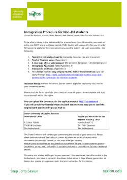 Immigration Procedure for Non-EU students