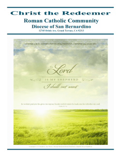 Roman Catholic Community  Christ the Redeemer Diocese of San Bernardino