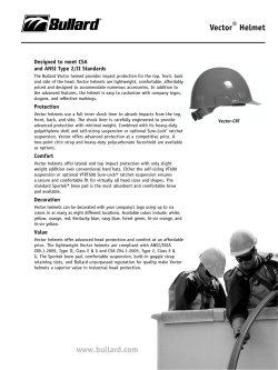 Vector® Helmet Designed to meet CSA and ANSI Type 2/II Standards