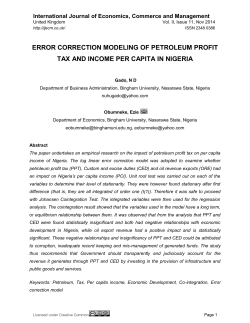 ERROR CORRECTION MODELING OF PETROLEUM PROFIT