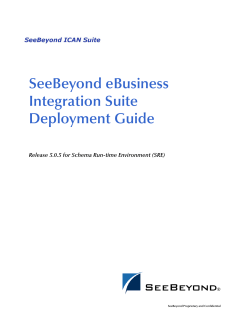 SeeBeyond eBusiness Integration Suite Deployment Guide Release 5.0.5 for Schema Run-time Environment (SRE)
