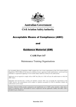 Acceptable Means of Compliance (AMC) and Guidance Material (GM)