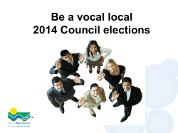 Be a vocal local 2014 Council elections