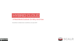 HYBRID CLOUD A Real World Outlook On Why And How