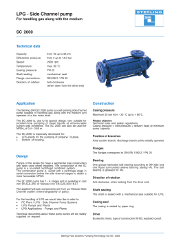LPG - Side Channel pump SC 2000 Technical data