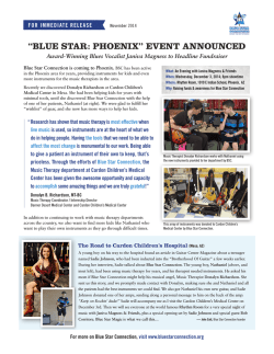 LLLLLLLK &ldquo;BLUE STAR: PHOENIX&rdquo; EVENT ANNOUNCED FOR IMMEDIATE RELEASE