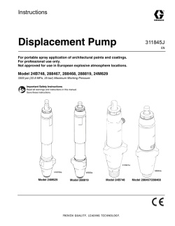 Displacement Pump Instructions 311845J