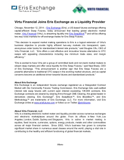 Virtu Financial Joins Eris Exchange as a Liquidity Provider