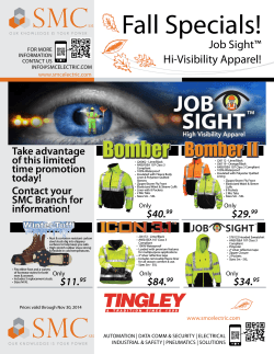 Fall Specials! Job Sight™ Hi-Visibility Apparel! Take advantage