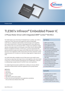 TLE987x Infineon® Embedded Power IC Product Brief