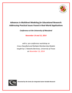 Advances in Multilevel Modeling for Educational Research: