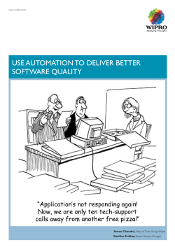 USE AUTOMATION TO DELIVER BETTER SOFTWARE QUALITY