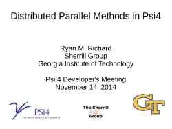 Distributed Parallel Methods in Psi4