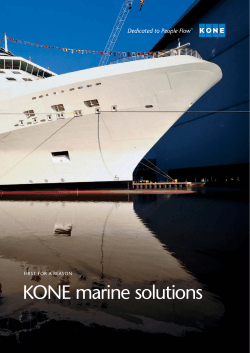KONE marine solutions FIRST FOR A REASON