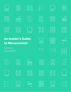An Insider’s Guide to Microcontent Unmetric 1