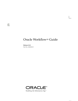 Oracle Workflow Guide  Release 2.0.3