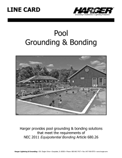 Pool Grounding &amp; Bonding LINE CARD