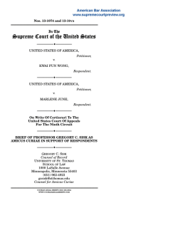 Supreme Court of the United States In The