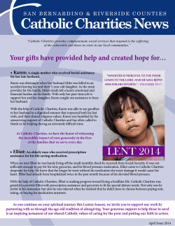 “Catholic Charities provides compassionate social services that respond to the... of the vulnerable and those in crisis in our local...