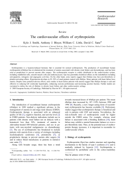 T he cardiovascular effects of erythropoietin *
